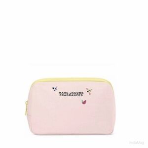 NEW Marc Jacobs Fragrances Pink Yellow Cosmetics Pouch Clutch Bag Bee Butterfly